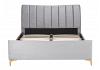 4ft Small Double Clover grey velvet fabric upholstered bed frame 9